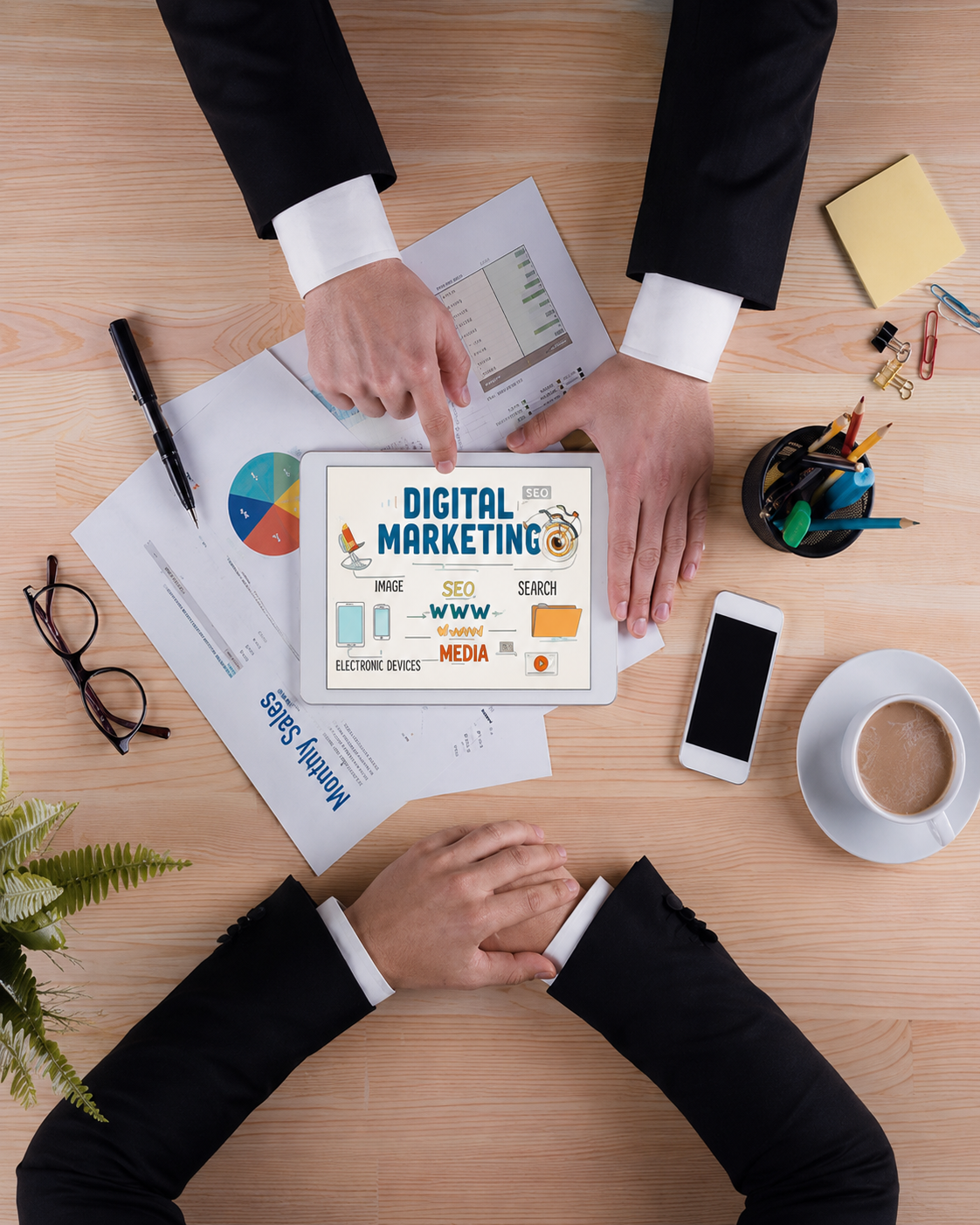 Integrated digital marketing growth strategy dashboard